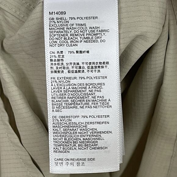 Marmot Mens Aerobora Button Down Shirt XXL Sandbar Tan Roll Tab Wicking Rip Stop - Picture 13 of 15